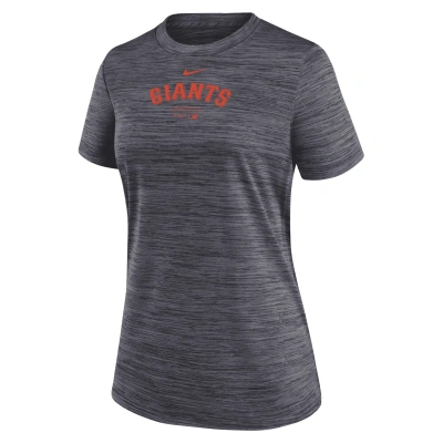 Nike San Francisco Giants Authentic Collection Practice Velocity  Women's Dri-fit Mlb T-shirt In Black