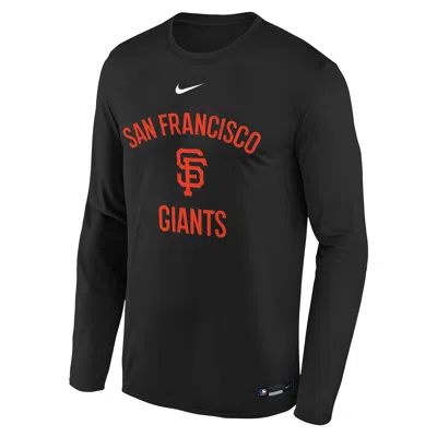 Nike San Francisco Giants Authentic Collection Team Issue Legend Big Kids'  Dri-fit Mlb T-shirt In Black