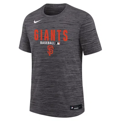 Nike San Francisco Giants Authentic Collection Velocity T-shirt Big Kids'  Dri-fit Mlb T-shirt In Black