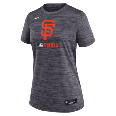 Nike San Francisco Giants Authentic Collection Velocity  Women's Dri-fit Mlb T-shirt In Black