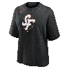 Nike Black San Francisco Giants 2025 City Connect Logo Boxy T-shirt In Black