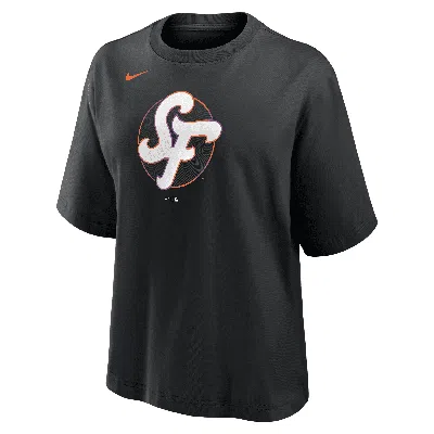 Nike Black San Francisco Giants 2025 City Connect Logo Boxy T-shirt