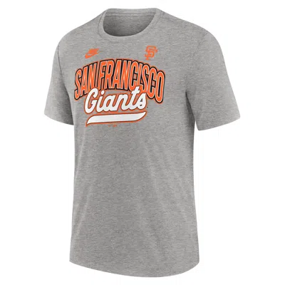 Nike San Francisco Giants Cooperstown Retro  Men's Mlb T-shirt In Gray