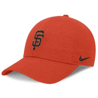 Nike San Francisco Giants Evergreen Club  Men's Mlb Adjustable Hat In Orange