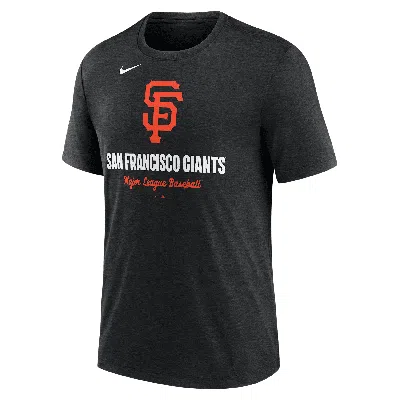 Nike Heather Black San Francisco Giants Logo Tri-blend T-shirt