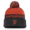 Nike San Francisco Giants Rewind Peak  Men's Mlb Cuffed Pom Beanie In Black