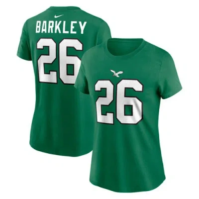 Nike Saquon Barkley Kelly Green Philadelphia Eagles Player Name & Number T-shirt