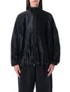 Nike Satin Pleated Oversized Tracksuit Jacket  Sportswear Collection In Black