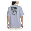 Nike Sb Back Printing Skateboard Sports Short Sleeve Gray Blue Grayblue