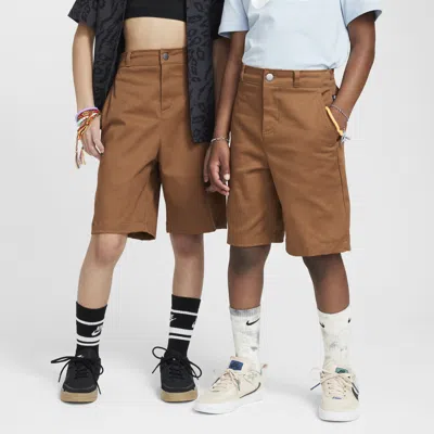 Nike Sb Big Kids' Chino Skate Shorts In Brown