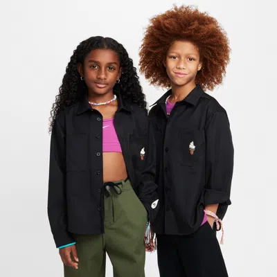 Nike Sb Big Kids' Long-sleeve Top In Black