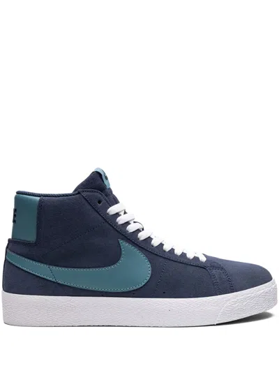 Nike Sb Blazer Mid Sneakers In Blue