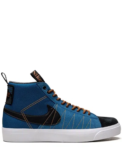 Nike Sb Blazer Mid Premium Sneakers In Blue