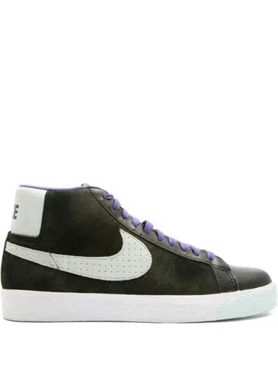 Nike Sb Blazer Suede-panelled High-top Sneakers
