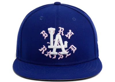 Pre-owned Nike Sb Born X Raised New Era Dodgers Rocker Hat In Blue/pink In Multi