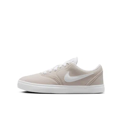 Nike Sb Check Canvas Big Kids' Skate Shoes In Nude