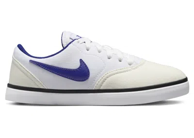 Pre-owned Nike Sb Check Canvas Deep Royal Blue Sneakers In Summitin White/summit White/black