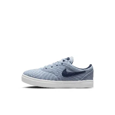 Nike Sb Check Canvas Little Kids' Skate Shoes In Blue