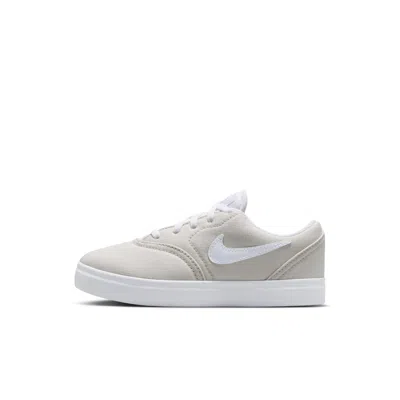 Nike Babies' Sb Check Canvas Little Kids' Skate Shoes In Gray