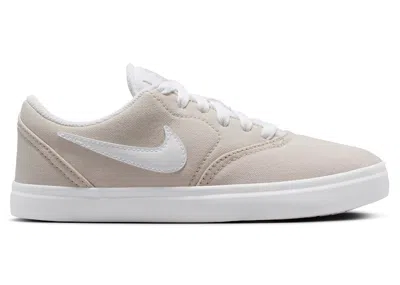 Pre-owned Nike Sb Check Canvas Sneakers In Light Bone/white