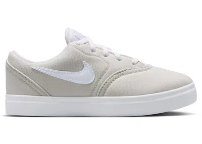 Pre-owned Nike Sb Check Canvas Sneakers In Light Bone/white