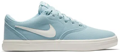Pre-owned Nike Sb Check Solar Canvas (women's) Sneakers In Ocean Bliss/ivory White