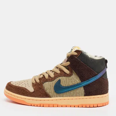 Pre-owned Nike Sb Dunk Concepts Turdunken Size 40 Multicolor Nubuck Leather And Velvet High Top Sneakers