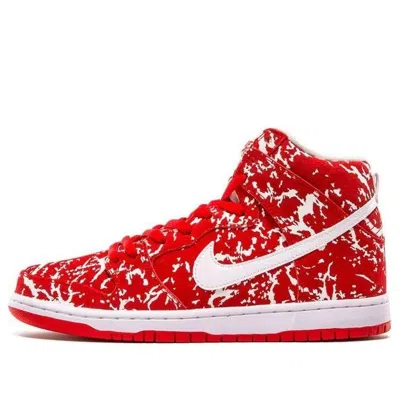 Nike Sb Dunk High Prm 'raw Meat' In Red