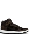 Nike Sb Dunk High Pro Sneakers In Iguana/black