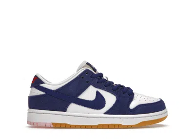 Pre-owned Nike Sb Dunk Low Los Angeles Dodgers Sneakers In Deep Royal Blue/white/sport Red