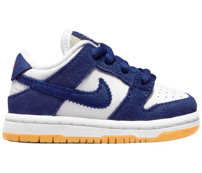 Pre-owned Nike Sb Dunk Low Los Angeles Dodgers Sneakers In Deep Royal Blue/white/sport Red