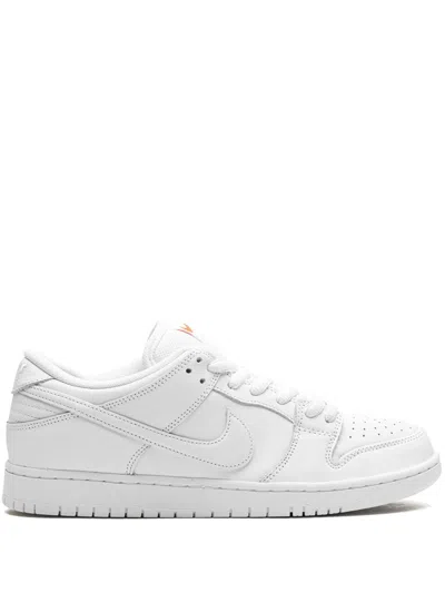 Nike Men's Sb Dunk Low Pro Orange Label Sneaker In White