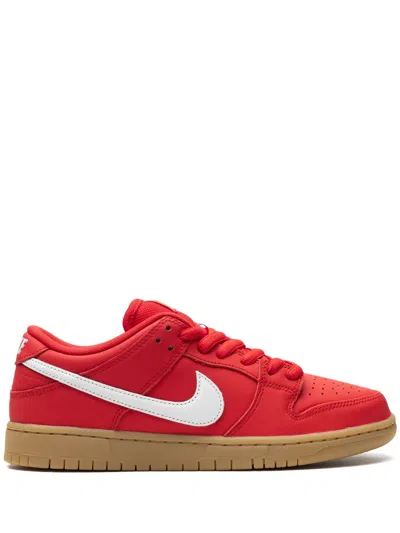 Nike Sb Dunk Low Pro "university Red/gum" Sneakers