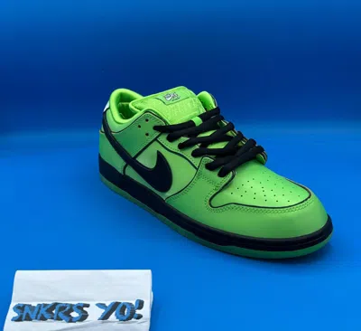 Pre-owned Nike Sb Dunk Low Pro X The Powerpuff Girls Buttercup (fz8319-300) Size 11 In Green