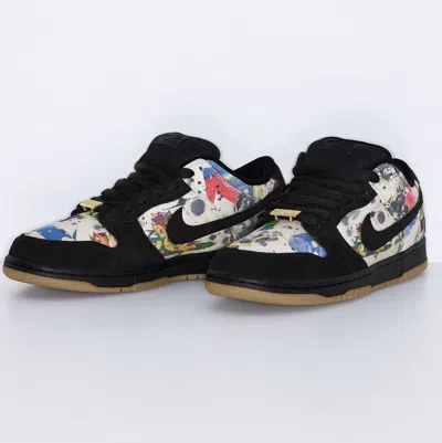 Pre-owned Nike Sb Dunk Low Supreme Rammellzee (size 8, 11.5) In Black