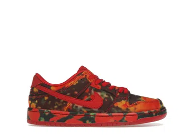 Pre-owned Nike Sb Dunk Low The Wizard Of oz Poppy Field Sneakers In Varsity Red/university Gold In Multi