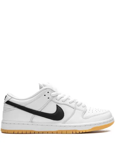 Nike Sb Dunk Low "white Gum" Sneakers In Weiss