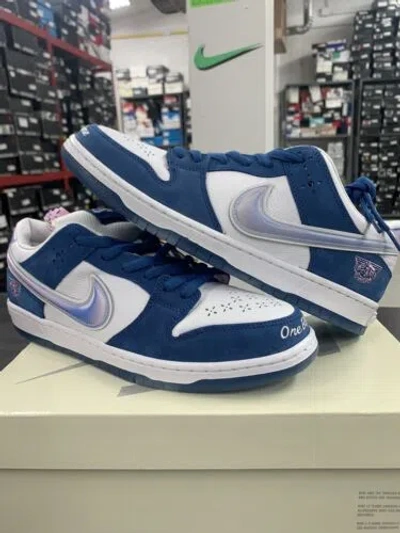 Pre-owned Nike Sb Dunk Low X Born X Raised One Block At A Time Size 11.5 Fn7819-400 In Blue
