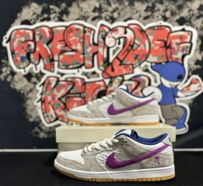 Pre-owned Nike Sb Dunk Low X Rayssa Leal White Blue Purple Size 12 Fz5251-001