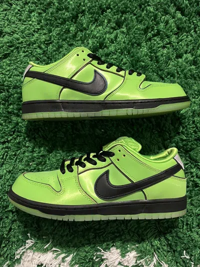 Pre-owned Nike Sb Dunk Powerpuff Buttercup Shoes In Green