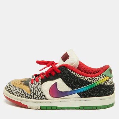 Pre-owned Nike Sb Dunk Size 40.5 Multicolor Leather And Nubuck What The Paul Low Top Sneakers