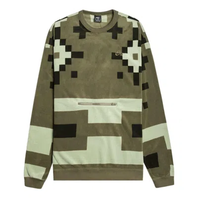 Nike Sb Icon Fleece Crew Neck Sweatshirt 'medium Olive' In Green
