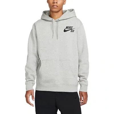 Pre-owned Nike Sb Icon Pullover Skate Hoodie Mens Style : Dj6095 In Dark Grey Heather/black