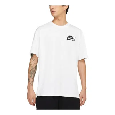 Nike Sb Logo Skate T-shirt In White