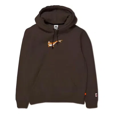Nike Sb Orange Label X Oski Fleece Skate Hoodie 'baroque Brown'