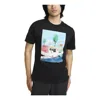 Nike Sb Skateboard Cartoon Landscape Pattern Skateboard Round Neck Short Sleeve Black
