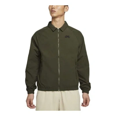 Nike Sb Skateboard Casual Sports Cargo Skateboard Woven Jacket Green