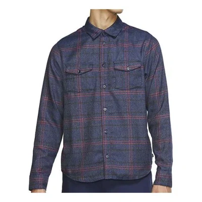 Nike Sb Skateboard Flannel Plaid Skateboard Shirt In Blue