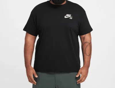 NIKE SB SPIDER CREWNECK T-SHIRT IN BLACK