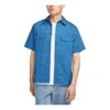 Nike Sb Tanglin Short-sleeved Woven Button-down Skateboard Shirt 'blue'